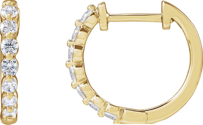 1/2 Ctw Lab-Grown Diamond Hoop Earrings - Lab Grown Diamond