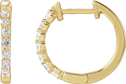 1/5 Ctw Lab-Grown Diamond Hoop Earrings - Lab Grown Diamond