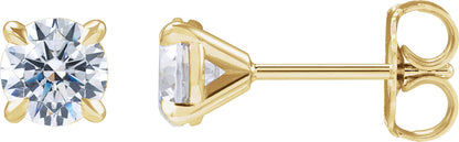 1 Ctw Lab-Grown Diamond 4-Prong Claw Cocktail Style Stud Earrings - Lab Grown Diamond
