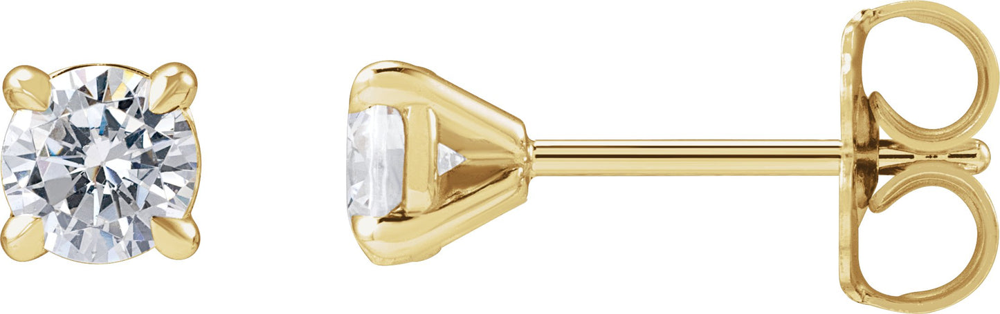 1/2 Ctw Lab-Grown Diamond 4-Prong Claw Cocktail Style Stud Earrings - Lab Grown Diamond