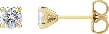 1/2 Ctw Lab-Grown Diamond 4-Prong Claw Cocktail Style Stud Earrings - Lab Grown Diamond