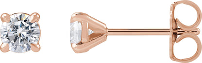 1/2 Ctw Lab-Grown Diamond 4-Prong Claw Cocktail Style Stud Earrings - Rose Gold - Lab Grown Diamond