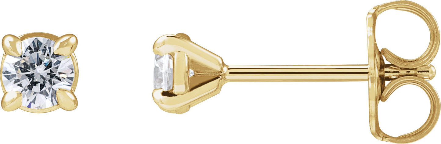 1/4 Ctw Lab-Grown Diamond 4-Prong Claw Cocktail Style Stud Earrings - Lab Grown Diamond