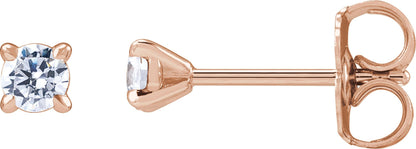 1/5 Ctw Lab-Grown Diamond 4-Prong Claw Cocktail Style Stud Earrings - Rose Gold - Lab Grown Diamond