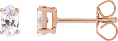 1/2 Ctw Lab-Grown Diamond Stud Earrings - Rose Gold - Lab Grown Diamond