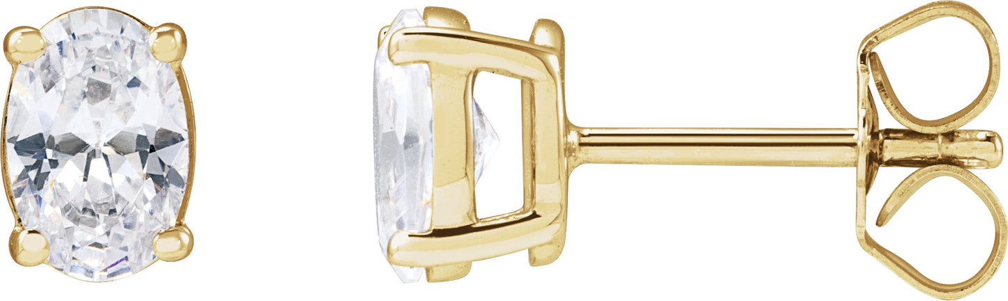 1 Ctw Lab-Grown Diamond Stud Earrings - Lab Grown Diamond