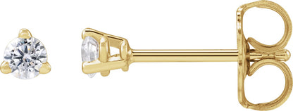 1/6 Ctw Lab-Grown Diamond 3-Prong Basket Style Stud Earrings - Lab Grown Diamond