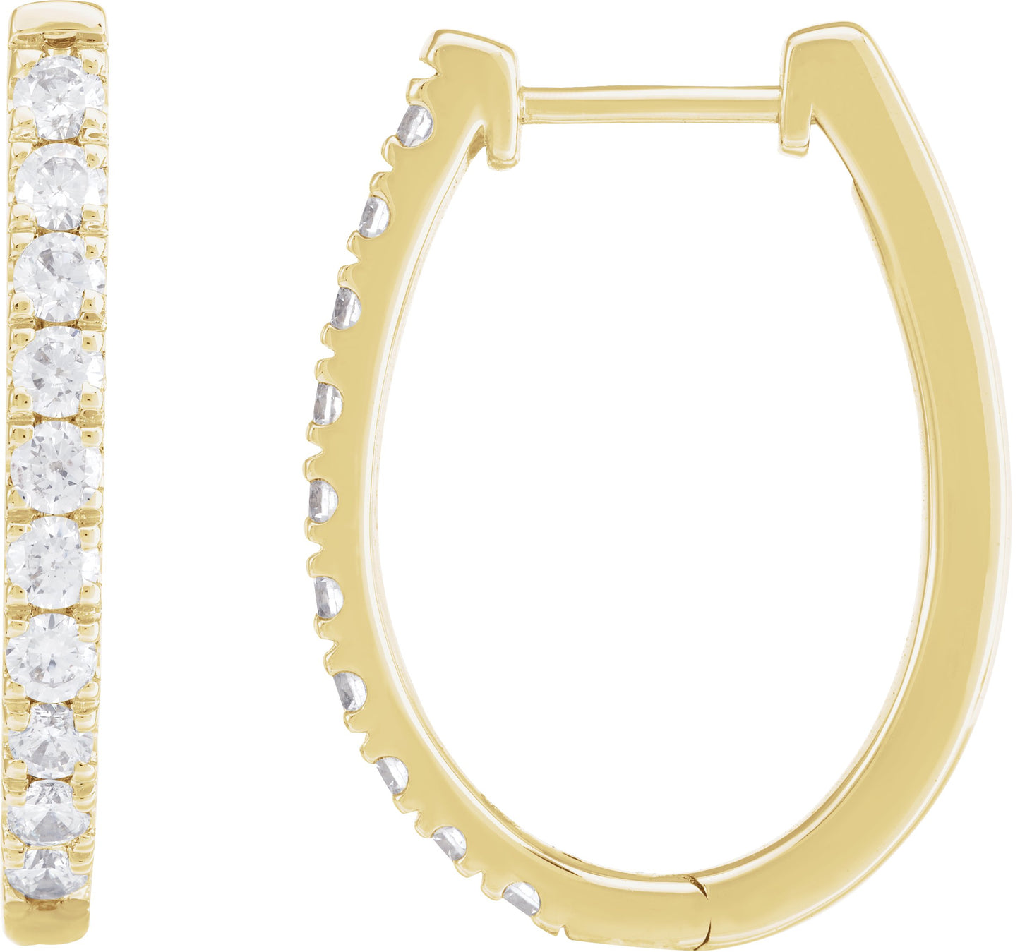 9/10 Ctw Lab-Grown Diamond Hoop Earrings - Lab Grown Diamond