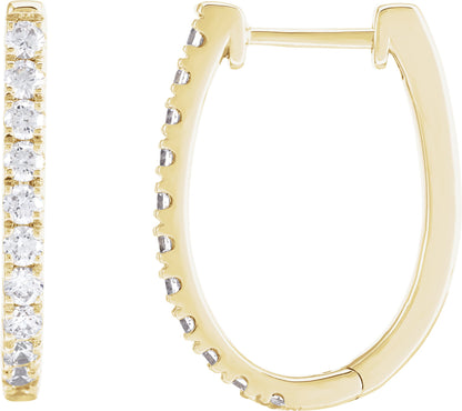 3/4 Ctw Lab-Grown Diamond Hoop Earrings - Lab Grown Diamond