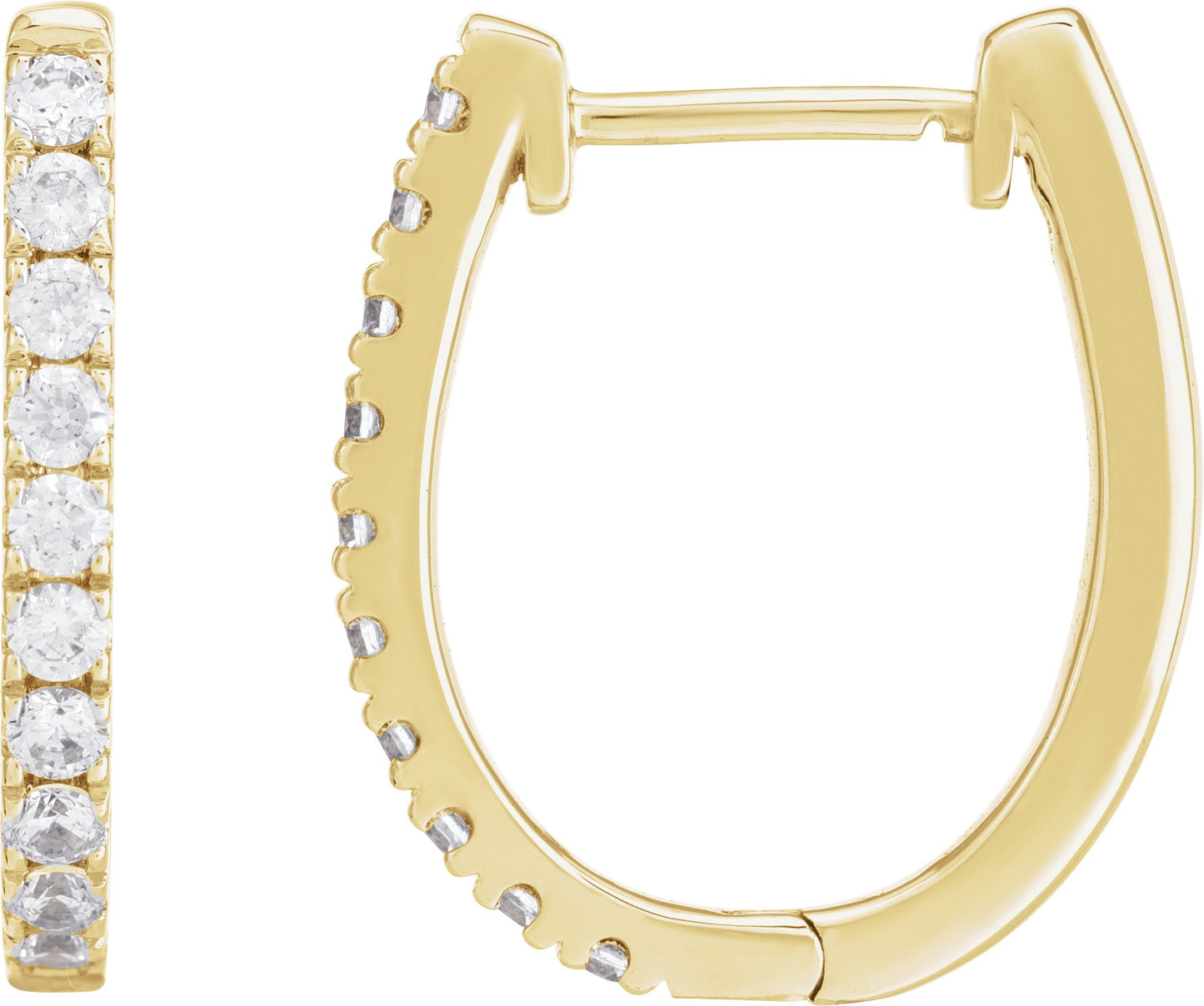 1/2 Ctw Lab-Grown Diamond Hoop Earrings - Lab Grown Diamond