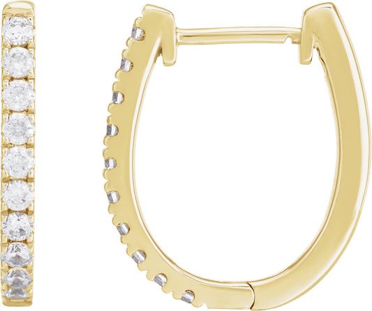 1/2 Ctw Lab-Grown Diamond Hoop Earrings - Lab Grown Diamond
