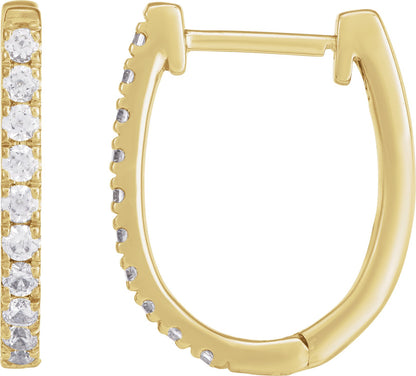 1/3 Ctw Lab-Grown Diamond Hoop Earrings - Lab Grown Diamond