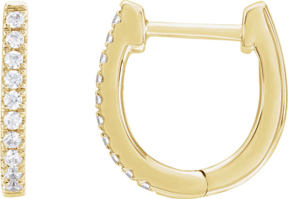 1/6 Ctw Lab-Grown Diamond Hoop Earrings - Lab Grown Diamond