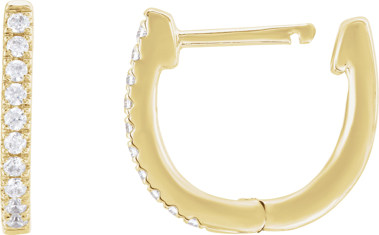 3/4 Ctw Lab-Grown Diamond Hoop Earrings - Rose Gold - Lab Grown Diamond