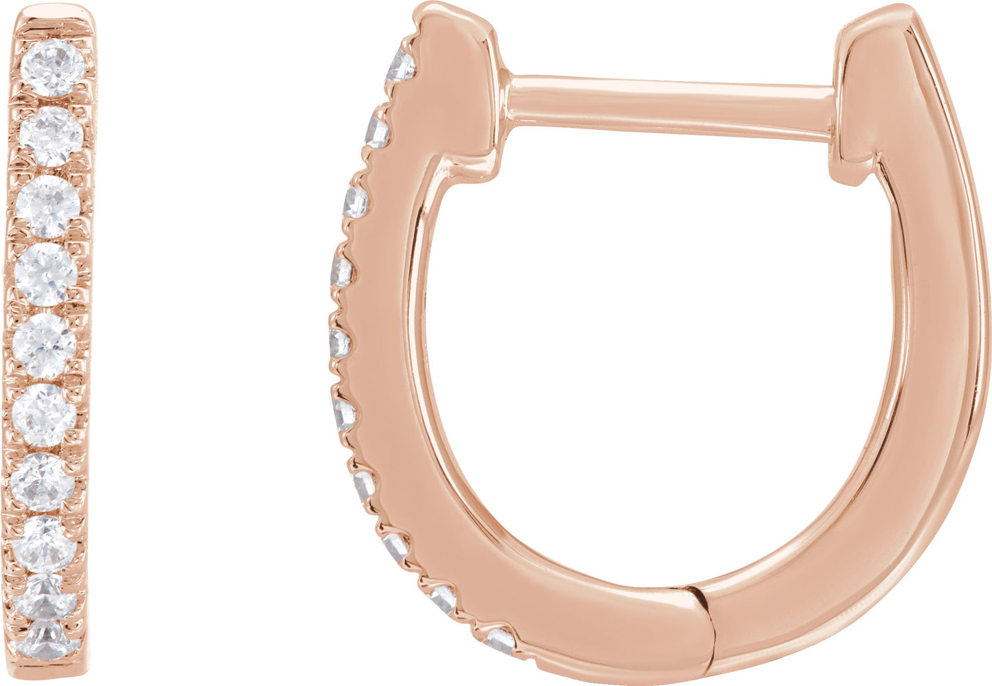 1/6 Ctw Lab-Grown Diamond Hoop Earrings