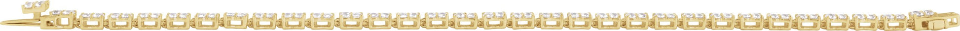 5 1/3 Ctw Lab-Grown Diamond Cluster Line Bracelet - Lab Grown Diamond