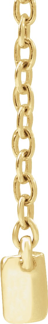 3/8 Ctw Straight Baguette Lab-Grown Diamond Necklace - Yellow Gold - Lab Grown Diamond