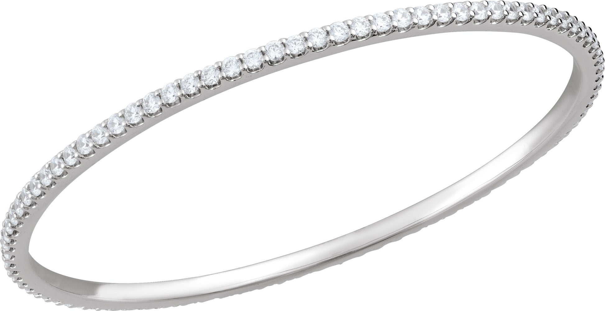 4 Ctw Lab-Grown Diamond Bangle Bracelet - Rose Gold - Lab Grown Diamond