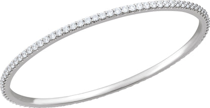 4 Ctw Lab-Grown Diamond Bangle Bracelet - Rose Gold - Lab Grown Diamond