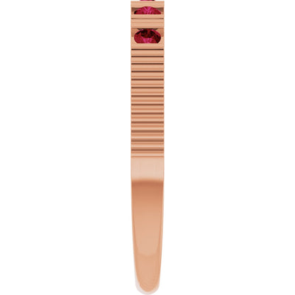 Lab-Grown Ruby Stackable Ring - Rose Gold