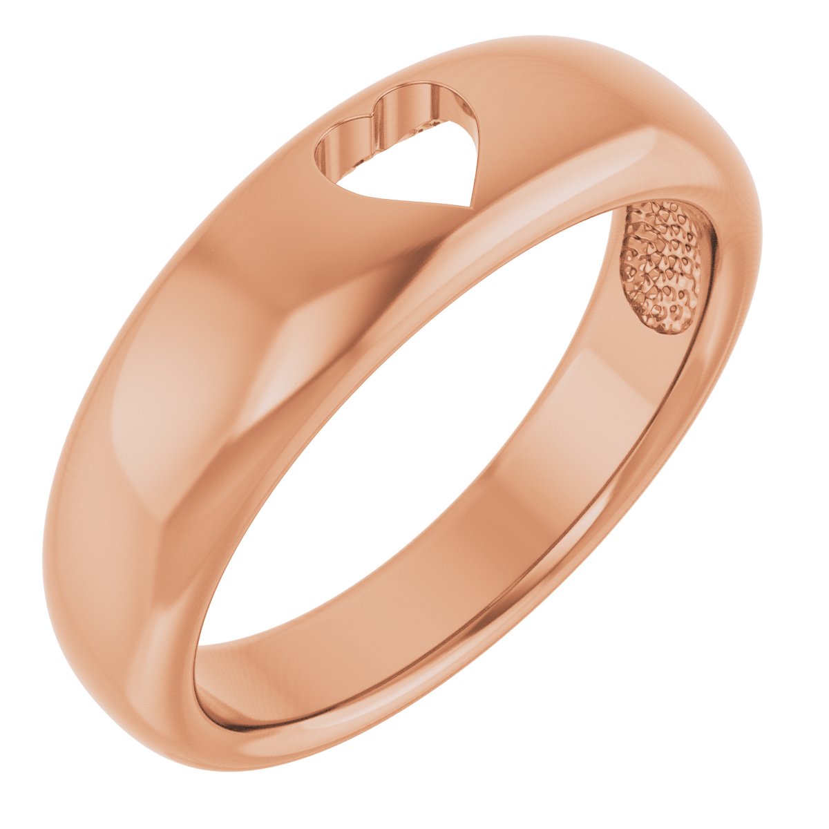 Pierced Heart Ring - Rose Gold