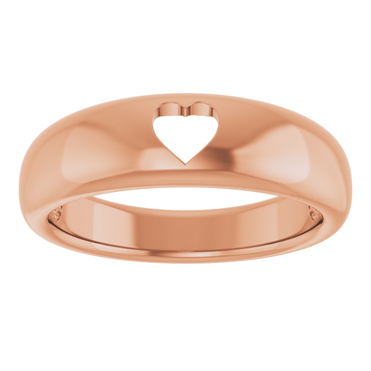 Pierced Heart Ring - Rose Gold