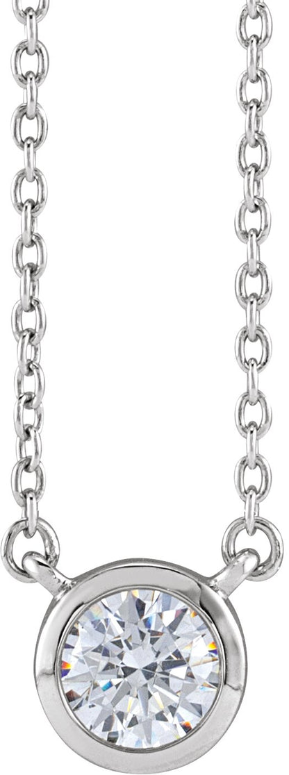 1/2 Ctw Lab-Grown Diamond Adjustable Necklace
