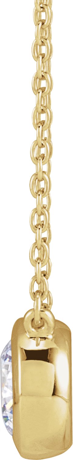 1 Ctw Lab-Gown Diamond Adjustable Necklace - Yellow Gold - Lab Grown Diamond