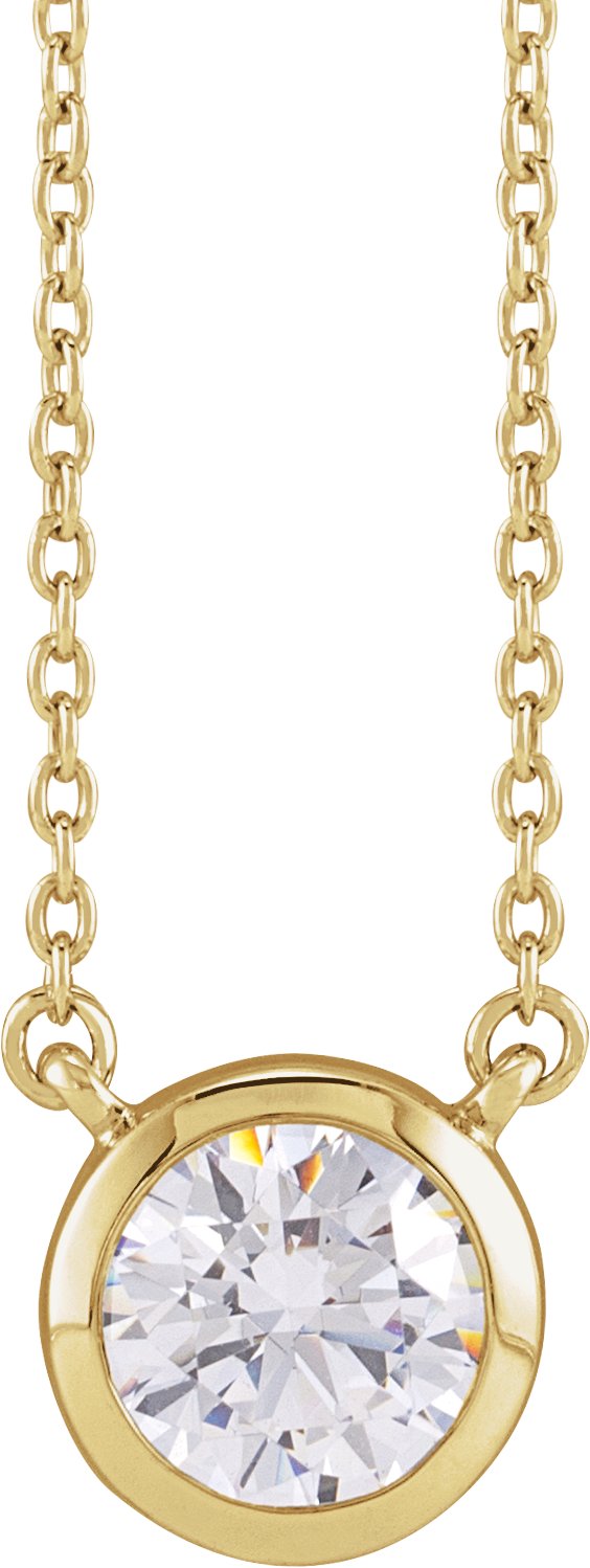 1 Ctw Lab-Gown Diamond Adjustable Necklace - Lab Grown Diamond