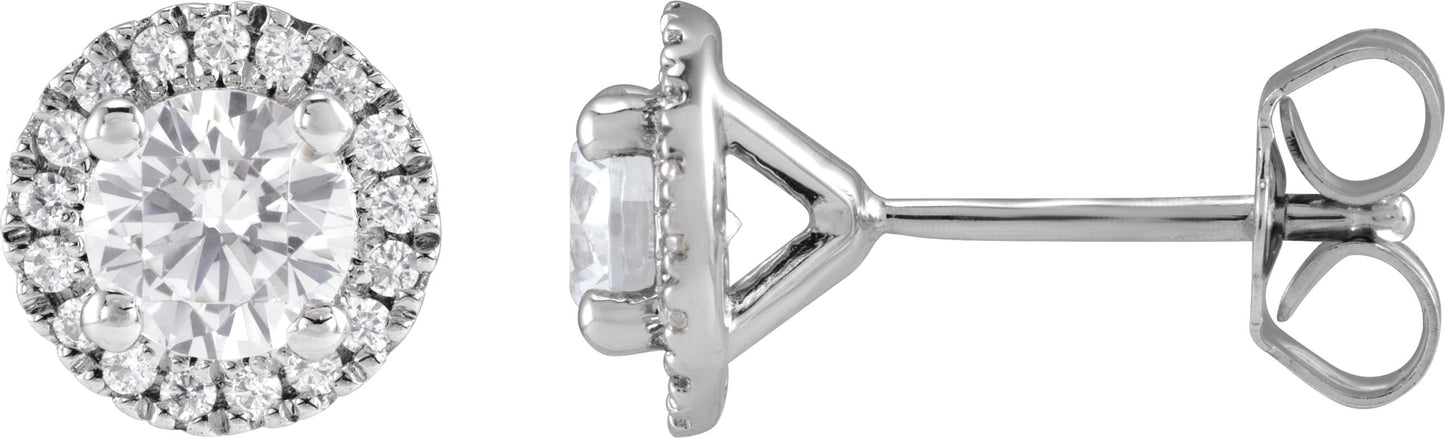 1 Ctw Lab-Grown Diamond Stud Earrings