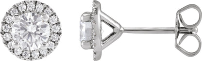 1 Ctw Lab-Grown Diamond Stud Earrings