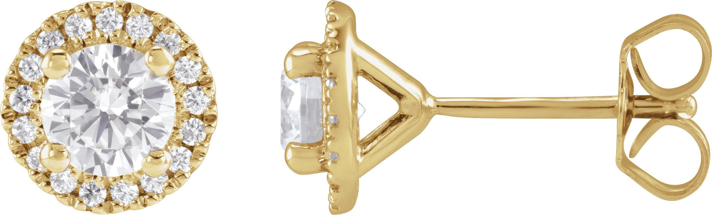 1 Ctw Lab-Grown Diamond Stud Earrings - Lab Grown Diamond