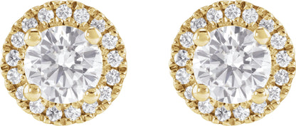 1 Ctw Lab-Grown Diamond Stud Earrings - Yellow Gold - Lab Grown Diamond
