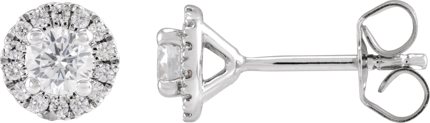 1/2 Ctw Lab-Grown Diamond Stud Earrings