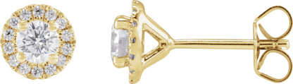 3/4 Ctw Lab-Grown Diamond Stud Earrings - Lab Grown Diamond