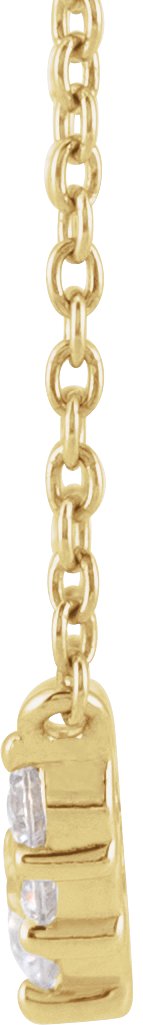 1/3 Ctw Lab-Grown Diamond Graduated Necklace - Yellow Gold - Lab Grown Diamond
