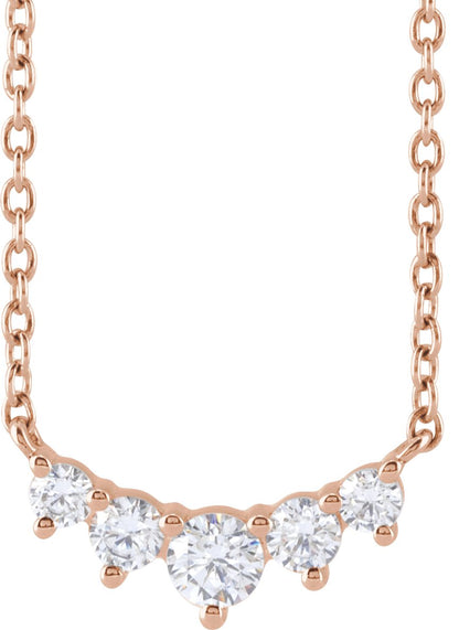 1/3 Ctw Lab-Grown Diamond Graduated Necklace