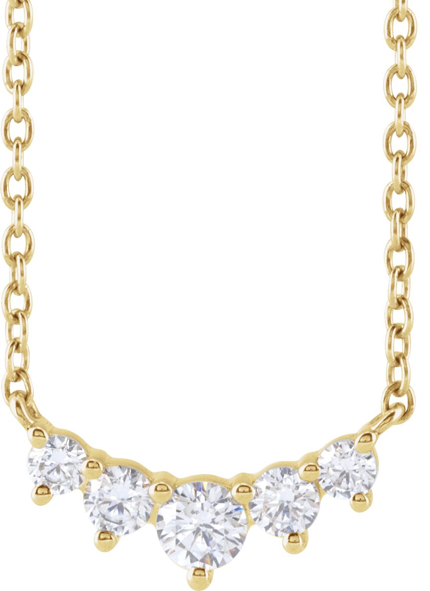 1/3 Ctw Lab-Grown Diamond Graduated Necklace - Lab Grown Diamond