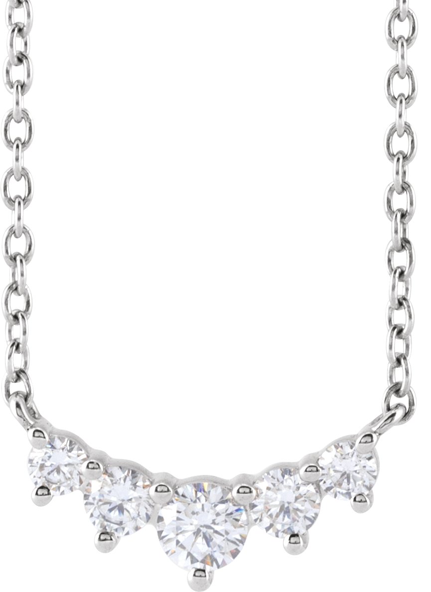 1/3 Ctw Lab-Grown Diamond Graduated Necklace