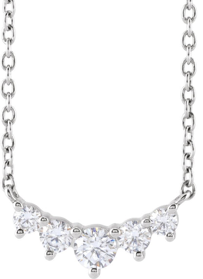 1/3 Ctw Lab-Grown Diamond Graduated Necklace