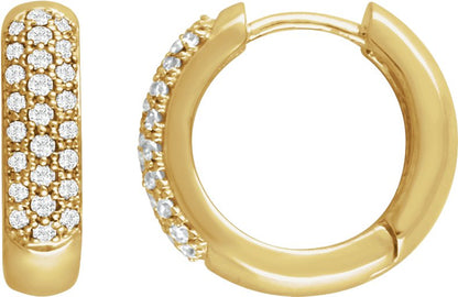 1/3 Ctw Lab-Grown Diamond Hoop Earrings - Lab Grown Diamond