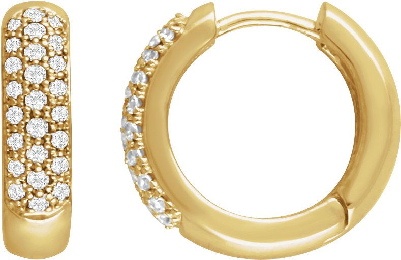 1/2 Ctw Lab-Grown Diamond Hoop Earrings - Lab Grown Diamond