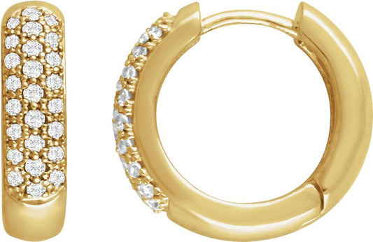 1/2 Ctw Lab-Grown Diamond Hoop Earrings - Lab Grown Diamond