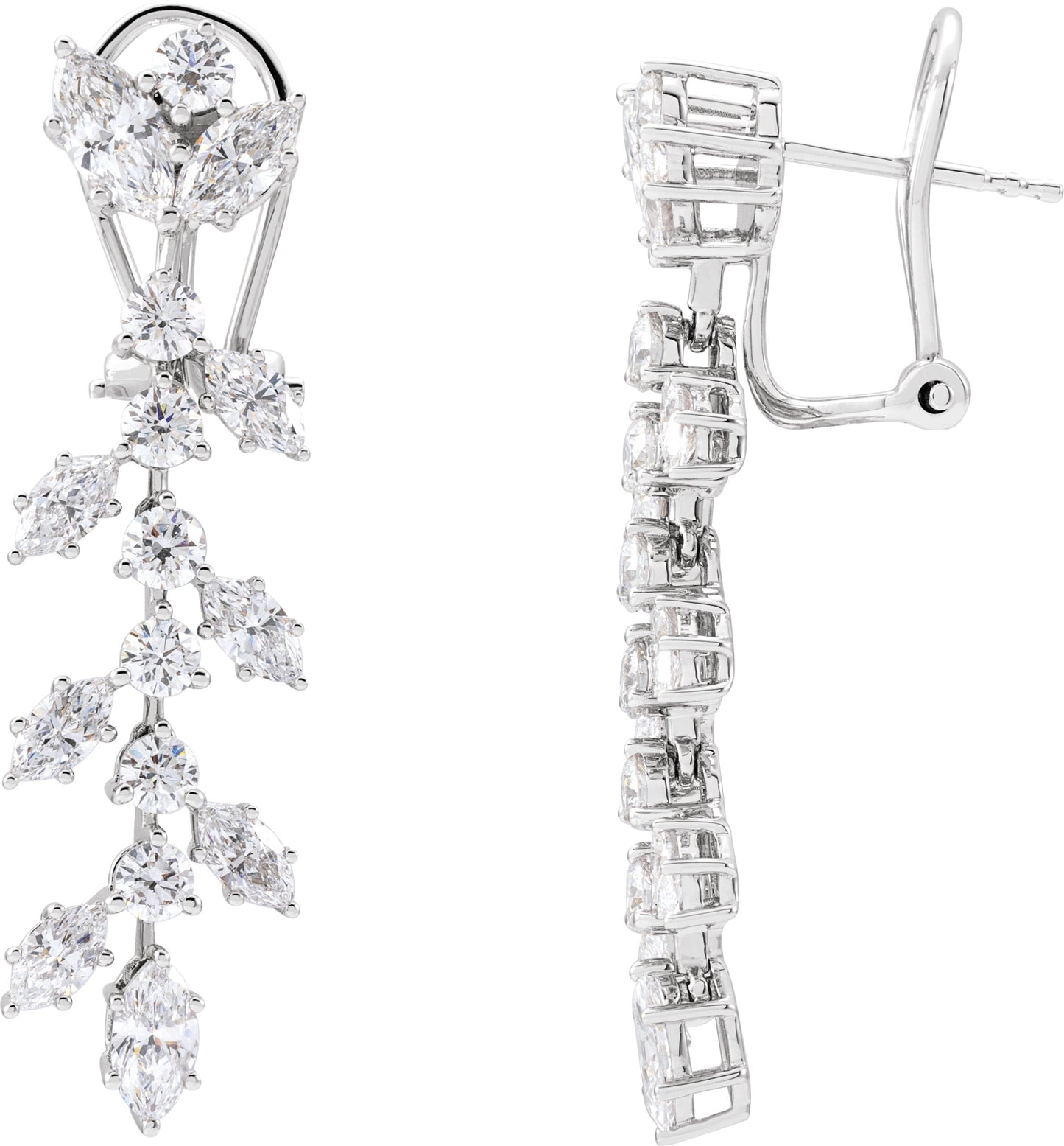 4 1/4 Ctw Marquise Lab-Grown Diamond Earrings