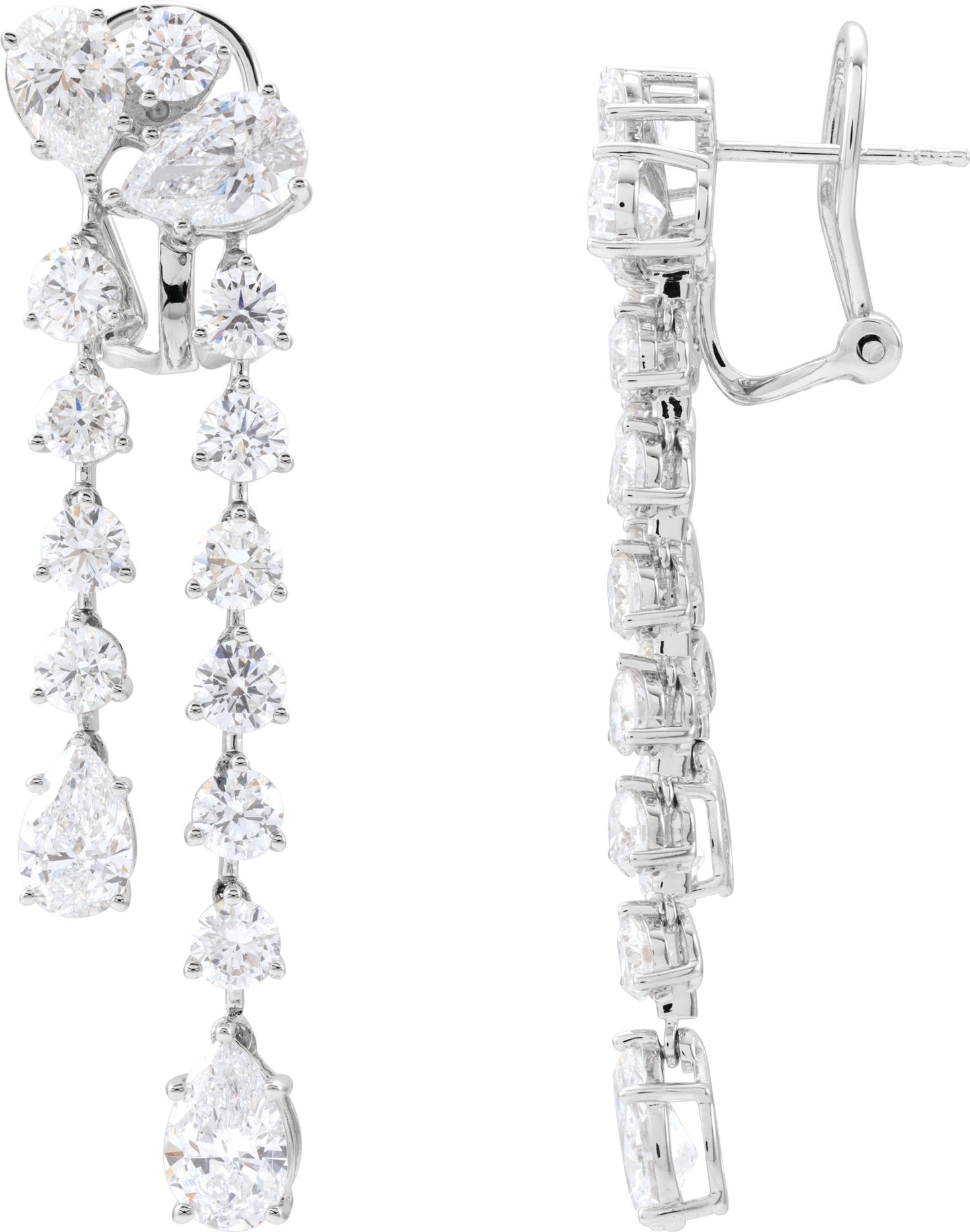 9 1/2 Ctw Lab-Grown Diamond Dangle Earrings