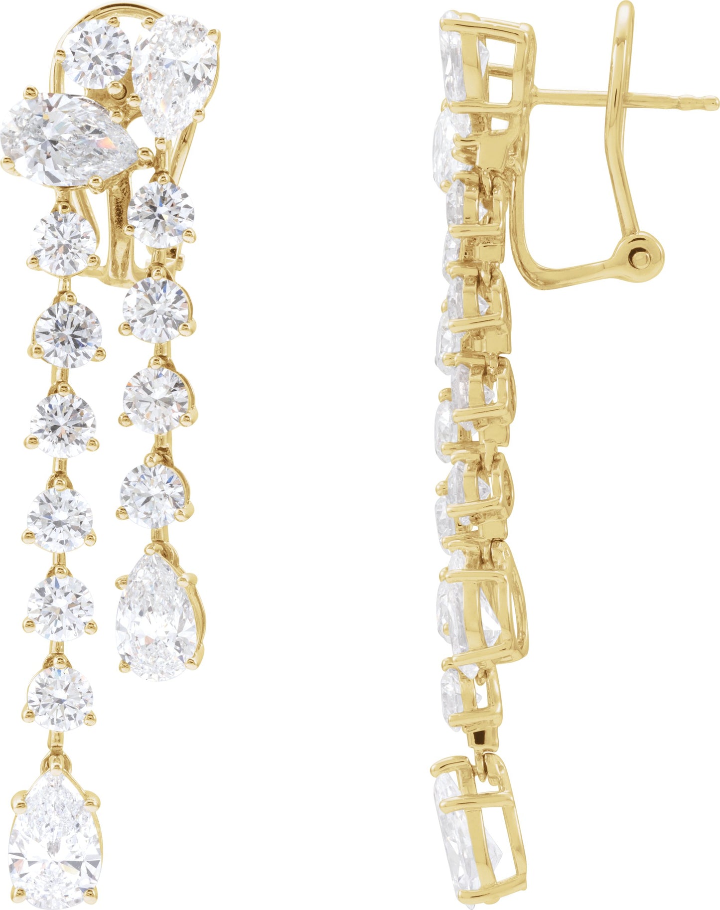 9 1/2 Ctw Lab-Grown Diamond Dangle Earrings - Lab Grown Diamond