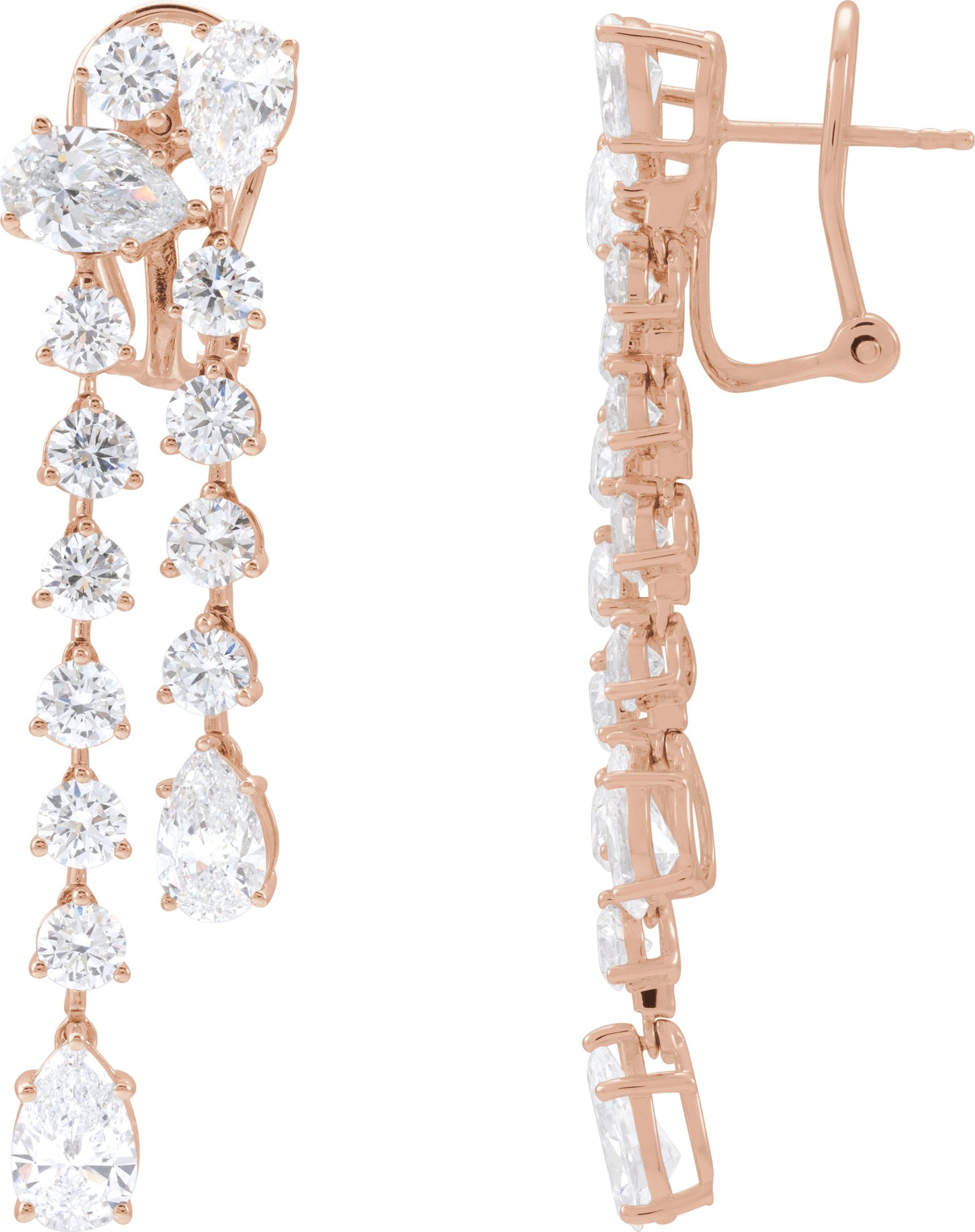 9 1/2 Ctw Lab-Grown Diamond Dangle Earrings