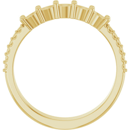3 mm Round 5-Stone Accented Family Ring Mounting - Yellow Gold