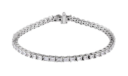 5 Ctw Emerald Lab-Grown Diamond Line Bracelet - Rose Gold - Lab Grown Diamond