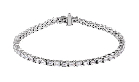 5 Ctw Emerald Lab-Grown Diamond Line Bracelet - Rose Gold - Lab Grown Diamond